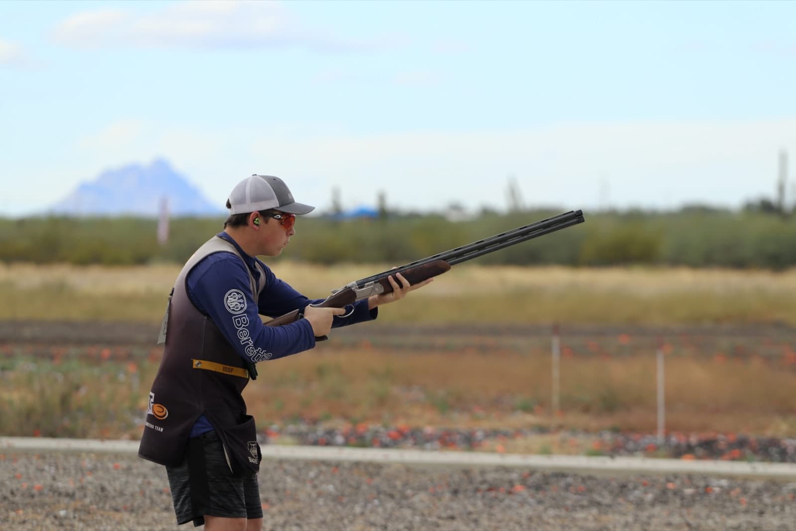 Youth shooter on the trap line